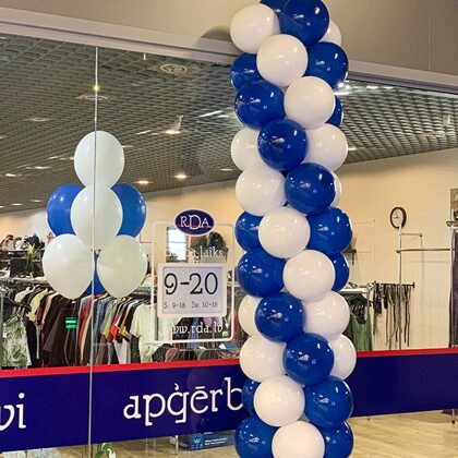 140 eur (virtene + 2 hēlija kolonnas)